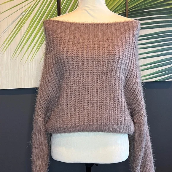 SHE + SKY Off the Shoulder Sweater - Picture 1 of 4